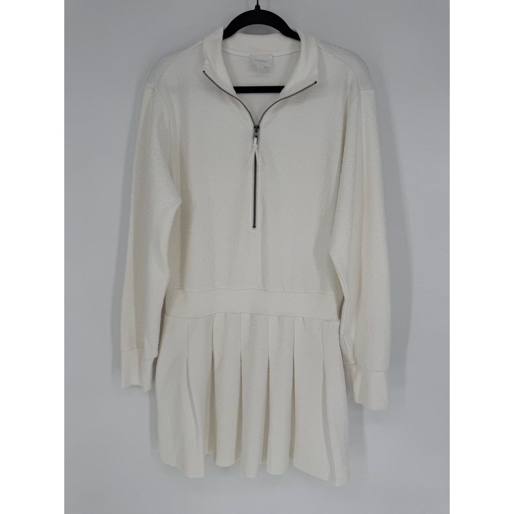 WE ARE SUNDAYS CAM TENNIS DRESS WHITE LARGE PLEATED SKIRT ATHLEISURE SPORTY CHIC